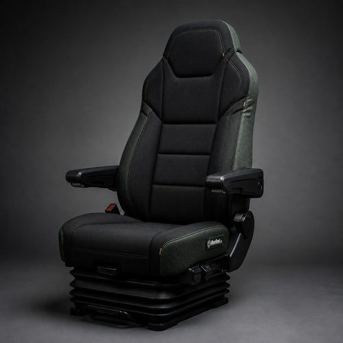 Bear Armor seat cover concept on a representative semi seat, studio view (AI-generated depiction)