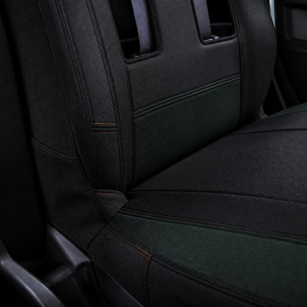 Bear Armor seat cover concept on a representative side by side seat, construction detail (AI-generated depiction)
